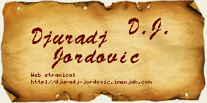 Đurađ Jordović vizit kartica